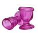 Glass Eye Wash Cup for Keep Your Eyes Clean and Healthy | Soothing Relief from Allergens Irritants Makeup Dust Dry Eyes | Eye Shaped Rim Snug Fit Set of 2 (Pink)
