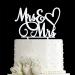 AMINJIE Mrs & Mrs Cake Topper-Wedding and Anniversary Cake Topper Gay and Lesbian LGBT Marriage Union Love is Love Mirror Silver Acrylic