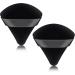 Set of 2 Black Triangle Makeup Powder Puff Face Sponge Powder Puff Washable Reusable Makeup Sponge Wet Dry Makeup Tool for Loose Powder or Foundation Blush Face Makeup
