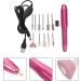 Lurrose 1Set nail polisher electric nail file pen acrylic nail wireless nail drill nail polishing file esmalte de gel para u as Electric Manicure Nail File portable aluminum Rosy - Buy Online on GoSupps.com