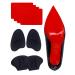 Red Bottom Shoe Sole Protector Compatible with Christian Louboutin Shoes Shoe Grips on Bottom of Shoes Heel Grip Shoe Pads and Metatarsal Pads for Women Loose Shoe (Large Foot Pads 4 Pairs)