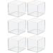 mDesign Prism Collection Cosmetic Organizer - 6 Pack, Clear/Rose Gold - Ideal for Bathroom, Bedroom, Vanity Countertop - Makeup Storage Bin for Brushes, Palettes, Lipstick, Blush - Buy Online on GoSupps.com