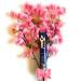 NARAMAKI Baci Perugina Easter Gift Ideas 2023 - Peach Flower Bouquet + Tube Baci Perugina 87g Classic Dark Chocolate Luisa - Gift Box (Pink)
