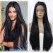 Synthetic Black Lace Front wigs Long 13x4 Lace Heat -resistant for women replacement lace wig 26in (black lace front wig)