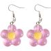 Feyley Earrings | Colorful Resin Flower Charm Dangle Earrings | Elegant Party Jewelry in Green - Buy Online on GoSupps.com