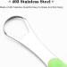 403 Stainless Steel Tongue Cleaner - Reusable Bad Breath Remover in Individual Box (15x2.5cm Yellow) - Buy Online on GoSupps.com