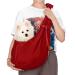 Petloft carrier dog reversible small dog carrier adjustable pet sling hands-free body cross-body carrier with collar for dog / cat / rabbit fuchsia pink