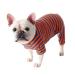 BT BEAR Dog clothing colorful striped pajamas made of soft cotton overall bulldog one -piece costume for puppies small medium -sized dogs (XL blue / orange) XL blue