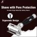 Pearl Shaving Double Edge Butterfly Safety Razor | Classic Traditional Razor with 5 Blades | P-81D Black Platinum 81D - Perfect for International Grooming - Buy Online on GoSupps.com