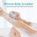 Exfoliating Silicone Body Scrubber and Hair Scalp Massager - 2-in-1 Bath Brush for Men, Women, and Babies - Gentle Skin Care - Easy to Clean - Lathers Nicely - Hygienic - Gray - Buy Online on GoSupps.com
