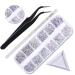 Road stones 1500 pieces | 6 sizes self-adhesive rhinestones nail design crystal rhinestones back gems for nails clothing DIY face with and pickup tweezers and rhinestones picking pen 1500 pieces (1 Pack)