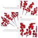 HOMSFOU 25 Pcs Artificial Berry Cuttings Christmas Holly Berry Red Berries Decoration Artificial Red Berry Stems Branches Christmas Berry Branches Red Cherry Foam Flower Arrangements Red 50X5.5CM - Buy Online on GoSupps.com
