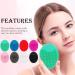 rongweiwang Face Scrubber Silicone Facial Clean Brush Exfoliating Brushes Scrubbing Exfoliator Pad Skin Scrubbers for Home Black - Buy Online on GoSupps.com