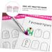 Beavorty 24 Sheets coloring exercise book Nail Shape Templates Nail Art Practice Tool Manicure Training Tools nail art practice book Cards for Nail Art Paper pattern white practice supplies - Buy Online on GoSupps.com
