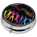 Buy Dance with Music Round Pill Box - 3 Compartment Portable Travel Organizer for Vitamins & Medications - Buy Online on GoSupps.com