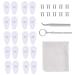 Dokpav glasses repair set 10 pair of air chamber nose pads silicone non -slip glasses nose pads soft silicone screw glasses nose pads with screws tweezers and cleaning cloth