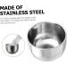 Angoily 6-Pack Stainless Steel Shaving Soak Soap Mixing Bowl - Perfect Gift for Men s Razor Shaving Foam - Durable Ceramic Shell - 7.4x7.4cm - Buy Online on GoSupps.com