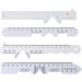 Fatteryu 4 Types White Straight Edge PD Ruler - Precision Pupil Distance Measurement for Accurate Glasses Fitting - Buy Online on GoSupps.com