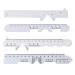 fatteryu 4 Types White Straight Edge PD Ruler Pupil Distance Rulers