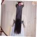 DOITOOL Hair Extension Wig Curly Hair Extensions Long Hair Extensions Synthetic Hair Extensions Natural Wig Black Wig Women Hair Extensions Miss High Temperature Wire Long Straight Hairpin 80X16CM Black - Buy Online on GoSupps.com