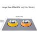 AMZNOVA Large Waterproof Dog Feeding Mat 60x40cm - Anti-Slip Silicone Pet Food Mat Grey - Buy Online on GoSupps.com