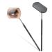 AREMOD Lash Mirror  Detachable Eyelashes Mirror Large Square Handheld Beauty Mirror Stainless Steel Dental Makeup Mirror for Eyelash Extensions Supplies(Black) Black Mirror