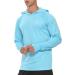 Fedtosing Men's Outdoor UPF 50+ Sun Protection Hoodie | Quick-Drying Long-Sleeve UV Shirt for Running & Fishing - Blue L - Buy Online on GoSupps.com