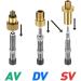 Bicycle Valve Adapter Set DV SV AV - 24 Pieces for Dunlop Autoventil & Sclaverand Pumps - Perfect for Air Ball & Bicycle Pumping - Buy Online on GoSupps.com