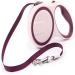 Hycyyfc roller linen 3/5m dog leash for small & large dogs dog leasic pull-out with comfortable handle puppy cat belt leash roller leash pull-out robust training line adjustable purple 3m