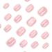24-Piece Jelly Pink Press-On Nails - Short Angular French Artificial Nails for DIY Manicure | Full Cover Acrylic Fake Nails for Women & Girls - Buy Online on GoSupps.com