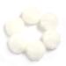 Fluffy Faux Fur Pompom Ball with Tiny Cord for Hat Shoes Garment Accessories 2.8in Pack of 6pcs White