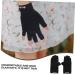 ABOOFAN 1 Pair Uv Gloves Half Finger Gloves Summer Driving Gloves Outdoor Hiking Gloves Uv Shield Gloves Touchscreen Gloves Summer Beach Gloves Point Fingers Fabric Women's 19.5x8cm Black - Buy Online on GoSupps.com