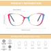 Blue Light Blocking Cat Eye Glasses for Men & Women | Retro UV400 Clear Lens | Colorful Gold Fashion Eyewear - Buy Online on GoSupps.com
