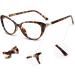 MARE AZZURO Progressive Multifocal Blue Light Blocking Cateye Reading Glasses for Women - Brown 2.50x - Stylish & Eye Protection - Buy Online on GoSupps.com