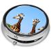 Colorful Giraffe Mini Round Pill Box - 3 Compartment Portable Organizer for Travel & Home - Buy Online on GoSupps.com