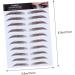 NOLITOY Eyebrow Stickers Brown 5pcs Eyebrow Stickers Cosmetic Eyebrow Decals Eyebrow Stencils Transfer Stickers Water Proof 6d 21x15cm Brown - Buy Online on GoSupps.com