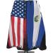 USA El Salvador Flag Barber Cape | Professional Waterproof Hair Cutting Apron - 55x66 for Stylists & Home Use - Buy Online on GoSupps.com