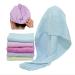 Happyit 1 PCs High quality 100% bamboo fiber soft head towel super magic absorbing hair drying hat for women girls lady bathroom shower (blue)