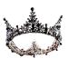 Frcolor Baroque Tiara Bridal Headpiece Wedding Crown Rhinestone Hairband Headwear (Black)
