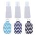 Ultechnovo 6 pieces bottle cover for key emulsion cover hand bottle Refillable empty shampoo travel bottle neoprene slopes clamshell soap dispenser 12x6cm sorted color