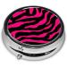 Zebra Tiger Leopard Pink Portable Metal Pill Box - 3-Compartment Travel Case for Small Pills Stylish & Functional - Buy Online on GoSupps.com