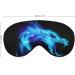 Silk Sleep Eye Mask - Adjustable Strap Black Blue Fire Dragon Art - Perfect for Men & Women Nap Yoga Meditation - 1 Count - Buy Online on GoSupps.com
