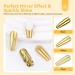 Saviland Gold Chrome Nail Powder with Applicator Brush - Mirror Champagne Chrome Glitter for Nail Art Design - Buy Online on GoSupps.com