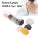 Angrek Konjac Sponge Set - 8 Natural Facial & Body Cleansing Sponges for Gentle Peeling & Care - Eco-Friendly Skincare - Buy Online on GoSupps.com