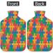 Autism Awareness Day Puzzle Heat Bottle 2L PVC Pain Relief Heat & Cold Therapy for Cramps Neck & Shoulders - Buy Online on GoSupps.com