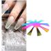 Easy French Smile Cut Line Edge Nail Cutter Acrylic Easy French Smile Cut V Line Tips Manicure Edge Trimmer Almond Shape Pro 9 Size Nail Art Template Tool (3Pcs - Colorful) - Buy Online on GoSupps.com