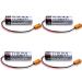 (4 Pack) 3.6V 2700mAh ER17500V Battery for Toshiba PLC CNC Backup Battery (Brown Plug) Grey