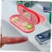 Partykindom Double-Layer Glasses & Contact Lens Case Kit - Travel Leather PU Violet Red 16.5x7x5.5cm - Buy Online on GoSupps.com