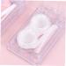 Buy Solustre Mini Container Set for Colored Contact Lenses | 4-Piece Kit with Tweezers Mirror & Cleaning Case - Cute & Convenient! - Buy Online on GoSupps.com