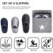 Fleece Felt Guest Slippers Set - 6 Pairs Non-Slip Washable Spa Slippers for Men | Ideal for Family & Hotel Travel - Buy Online on GoSupps.com